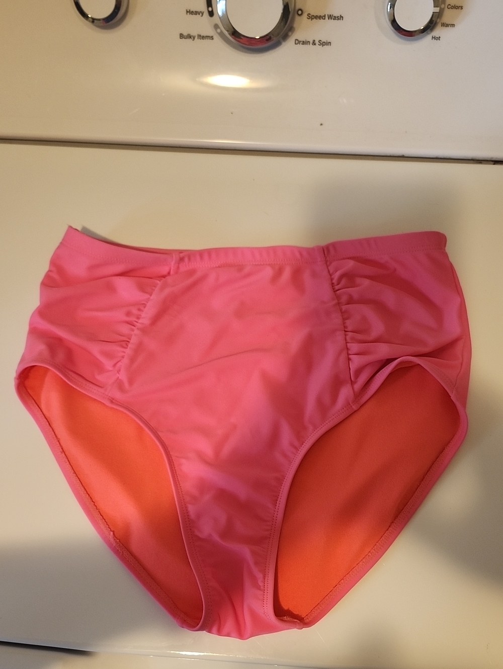 High-Waist Pink Bikini Bottoms